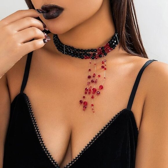 Bleeding pearl necklace - Picture 1 of 6